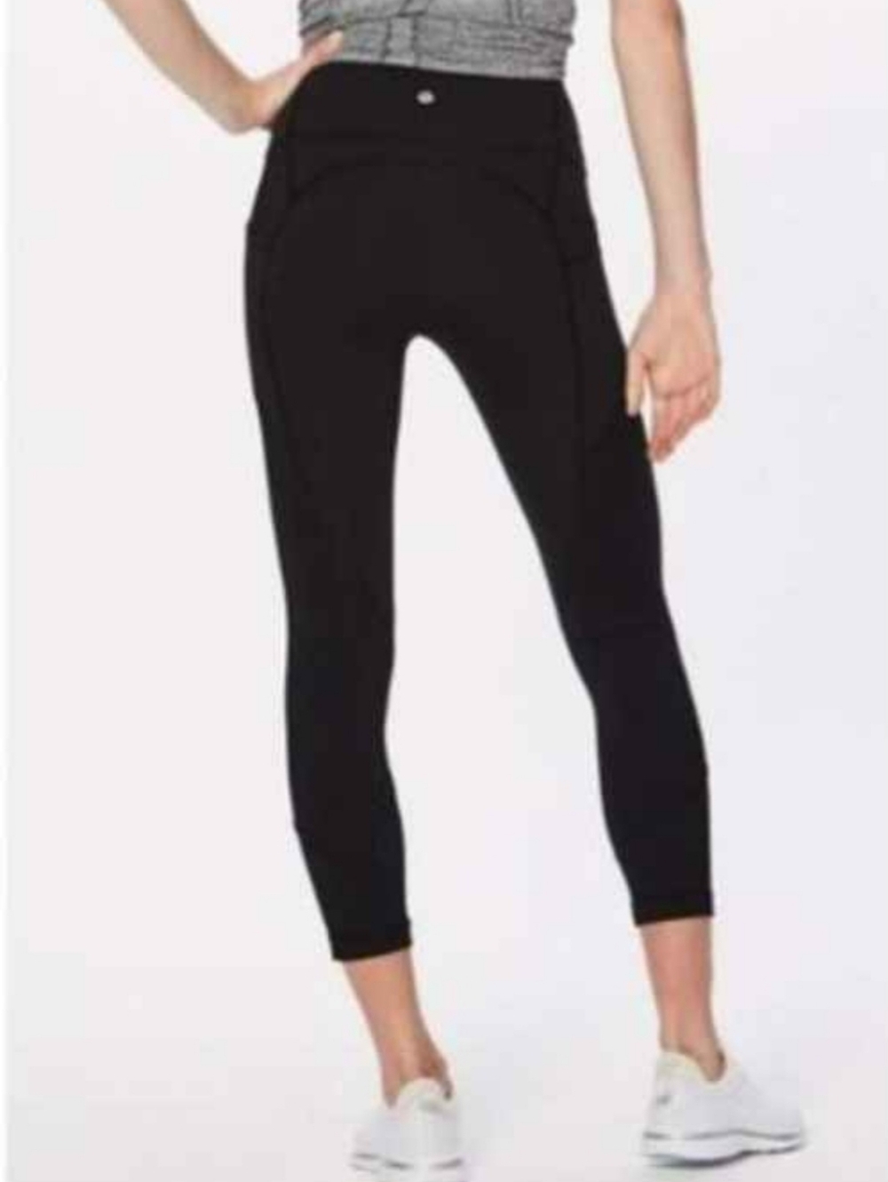 Lululemon Black All Thebrigjt Places Leggings High Rise Crop 23in Size 4